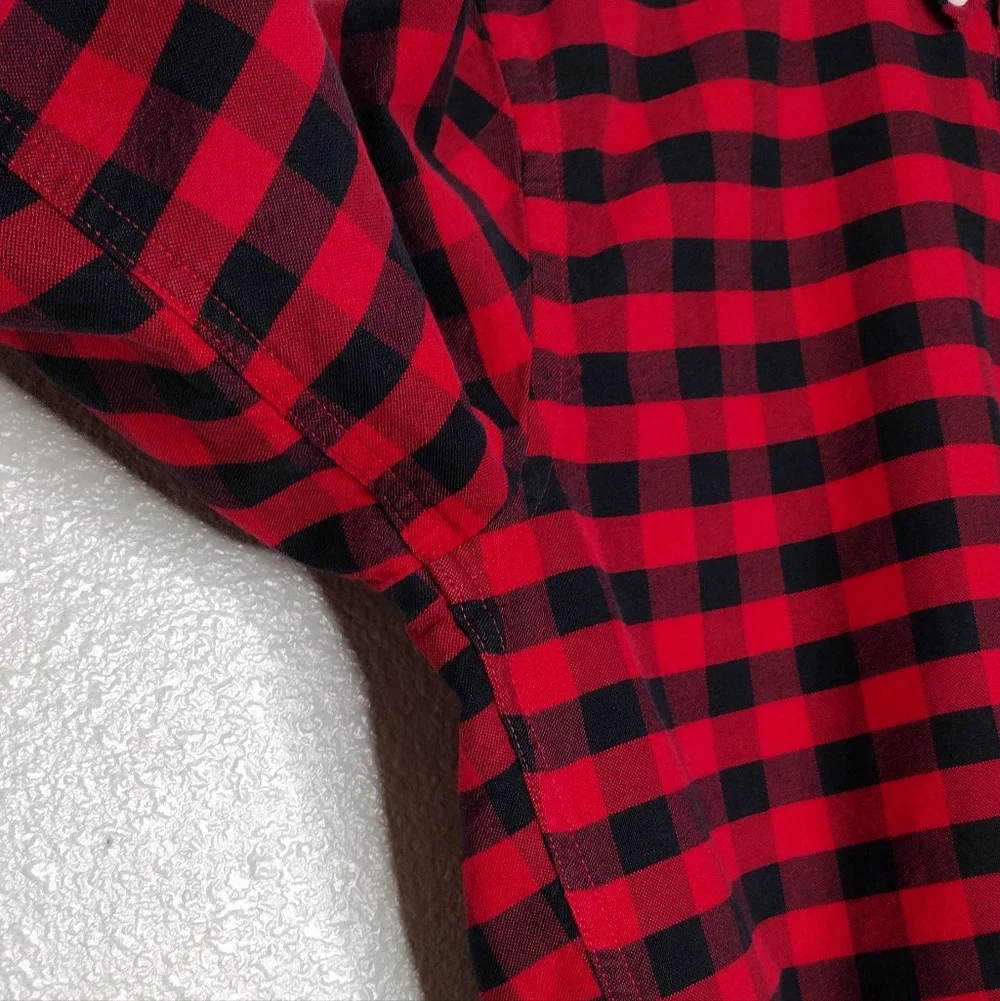 J. Crew Red Black Plaid Casual Button Down Shirt Sz M - Picture 7 of 14